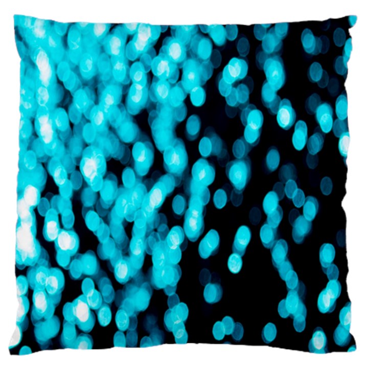 Bokeh Background In Blue Color Large Cushion Case (One Side)