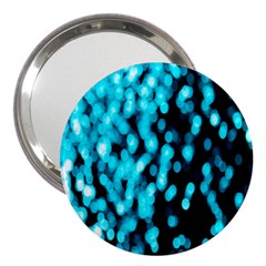 Bokeh Background In Blue Color 3  Handbag Mirrors by Amaryn4rt