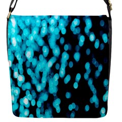 Bokeh Background In Blue Color Flap Messenger Bag (s) by Amaryn4rt