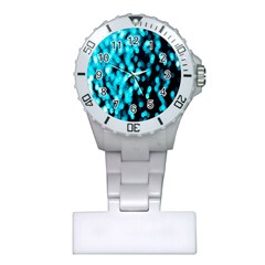 Bokeh Background In Blue Color Plastic Nurses Watch by Amaryn4rt