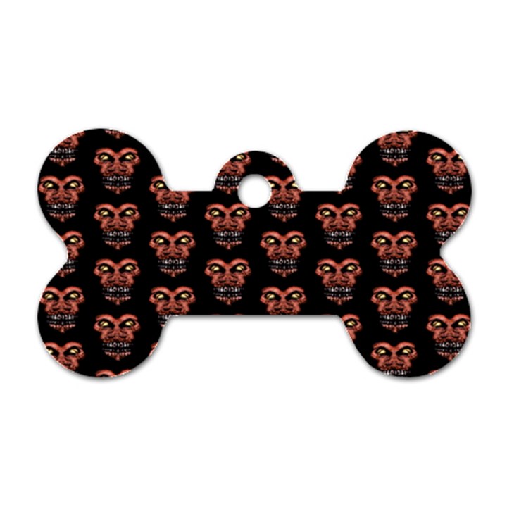 Dark Conversational Pattern Dog Tag Bone (Two Sides)