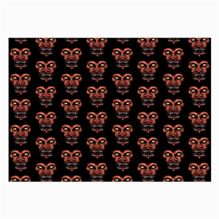 Dark Conversational Pattern Large Glasses Cloth (2-Side)