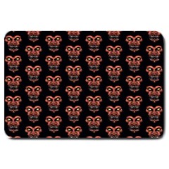 Dark Conversational Pattern Large Doormat  by dflcprints