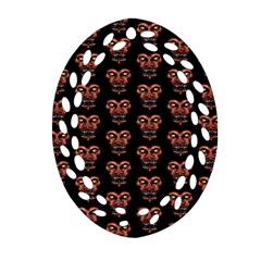 Dark Conversational Pattern Ornament (oval Filigree) by dflcprints