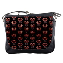 Dark Conversational Pattern Messenger Bags by dflcprints