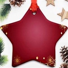 Red Background With A Pattern Ornament (star)