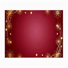 Red Background With A Pattern Small Glasses Cloth by Amaryn4rt