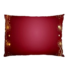 Red Background With A Pattern Pillow Case by Amaryn4rt