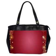 Red Background With A Pattern Office Handbags (2 Sides)  by Amaryn4rt