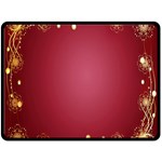 Red Background With A Pattern Fleece Blanket (Large)  80 x60  Blanket Front