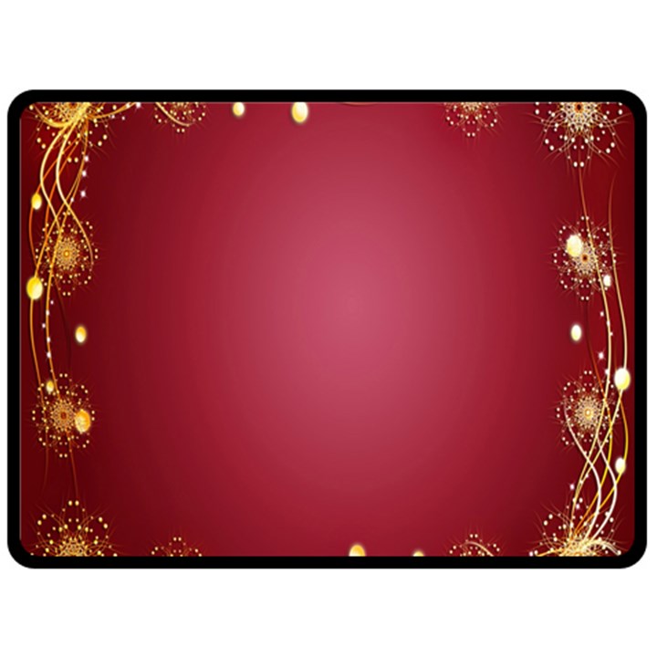 Red Background With A Pattern Fleece Blanket (Large) 