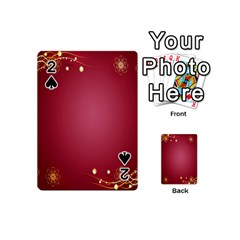 Red Background With A Pattern Playing Cards 54 (mini) 