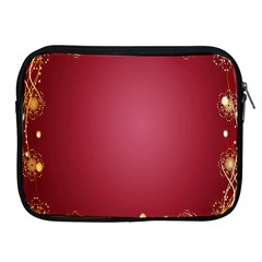 Red Background With A Pattern Apple Ipad 2/3/4 Zipper Cases