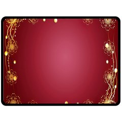 Red Background With A Pattern Double Sided Fleece Blanket (large) 