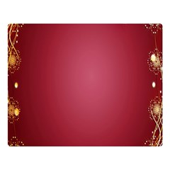 Red Background With A Pattern Double Sided Flano Blanket (large) 