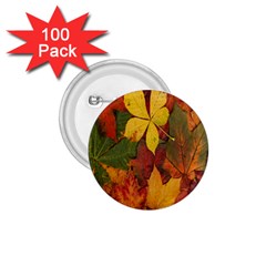 Colorful Autumn Leaves Leaf Background 1 75  Buttons (100 Pack)  by Amaryn4rt