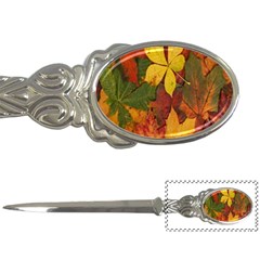 Colorful Autumn Leaves Leaf Background Letter Openers by Amaryn4rt