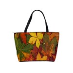 Colorful Autumn Leaves Leaf Background Shoulder Handbags Back