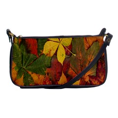 Colorful Autumn Leaves Leaf Background Shoulder Clutch Bags by Amaryn4rt