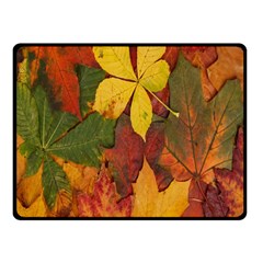 Colorful Autumn Leaves Leaf Background Fleece Blanket (small)