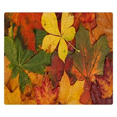 Colorful Autumn Leaves Leaf Background Double Sided Flano Blanket (small) 