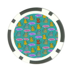 Meow Cat Pattern Poker Chip Card Guard by Amaryn4rt