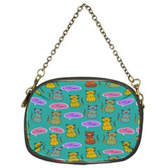 Meow Cat Pattern Chain Purses (one Side)  by Amaryn4rt