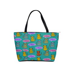 Meow Cat Pattern Shoulder Handbags by Amaryn4rt