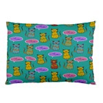 Meow Cat Pattern Pillow Case (Two Sides) Front