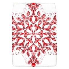 Red Pattern Filigree Snowflake On White Flap Covers (S) 