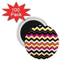 Colorful Chevron Pattern Stripes 1 75  Magnets (100 Pack)  by Amaryn4rt