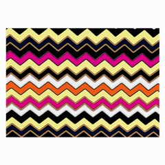 Colorful Chevron Pattern Stripes Large Glasses Cloth (2-side) by Amaryn4rt