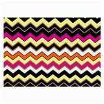 Colorful Chevron Pattern Stripes Large Glasses Cloth (2-Side) Front