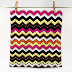 Colorful Chevron Pattern Stripes Face Towel by Amaryn4rt