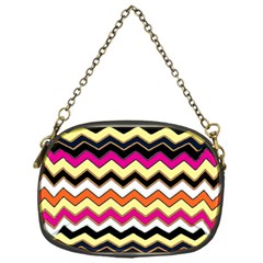 Colorful Chevron Pattern Stripes Chain Purses (one Side)  by Amaryn4rt