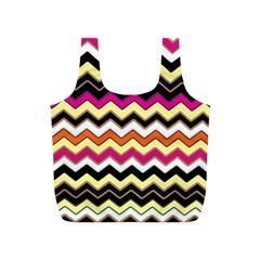 Colorful Chevron Pattern Stripes Full Print Recycle Bags (s)  by Amaryn4rt