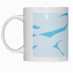 Blue Tiger Animal Pattern Digital White Mugs Left