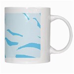 Blue Tiger Animal Pattern Digital White Mugs Right