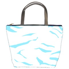 Blue Tiger Animal Pattern Digital Bucket Bags by Amaryn4rt