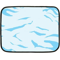 Blue Tiger Animal Pattern Digital Fleece Blanket (mini) by Amaryn4rt