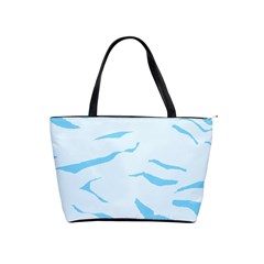 Blue Tiger Animal Pattern Digital Shoulder Handbags by Amaryn4rt