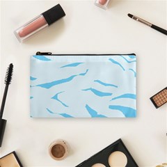 Blue Tiger Animal Pattern Digital Cosmetic Bag (small)  by Amaryn4rt