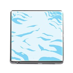 Blue Tiger Animal Pattern Digital Memory Card Reader (square) by Amaryn4rt