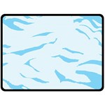 Blue Tiger Animal Pattern Digital Double Sided Fleece Blanket (Large)  80 x60  Blanket Front