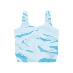 Blue Tiger Animal Pattern Digital Full Print Recycle Bags (s) 