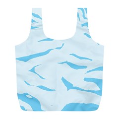 Blue Tiger Animal Pattern Digital Full Print Recycle Bags (l)  by Amaryn4rt