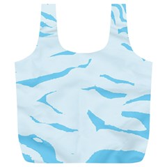 Blue Tiger Animal Pattern Digital Full Print Recycle Bags (l)  by Amaryn4rt