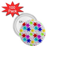 Snowflake Pattern Repeated 1 75  Buttons (100 Pack)  by Amaryn4rt