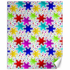 Snowflake Pattern Repeated Canvas 16  X 20   by Amaryn4rt