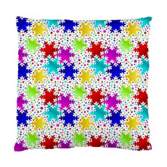 Snowflake Pattern Repeated Standard Cushion Case (two Sides) by Amaryn4rt